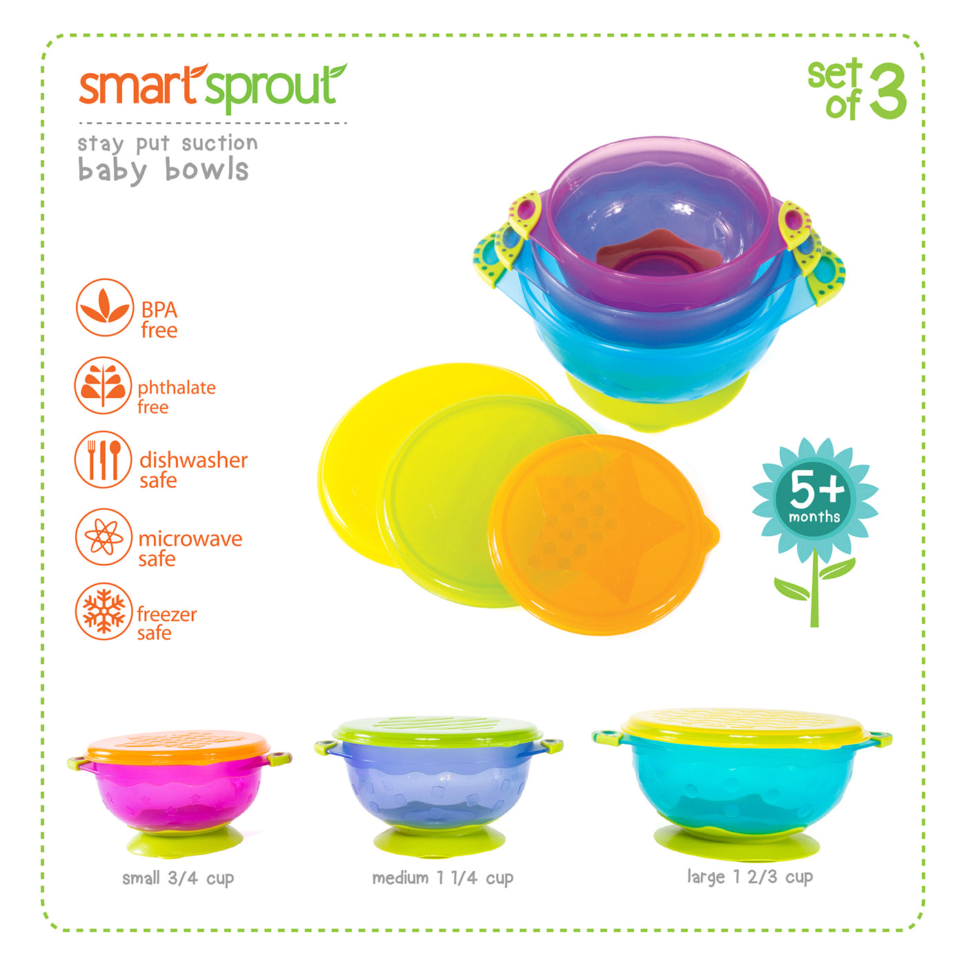 SmartSprout Baby Bowls Set of 3